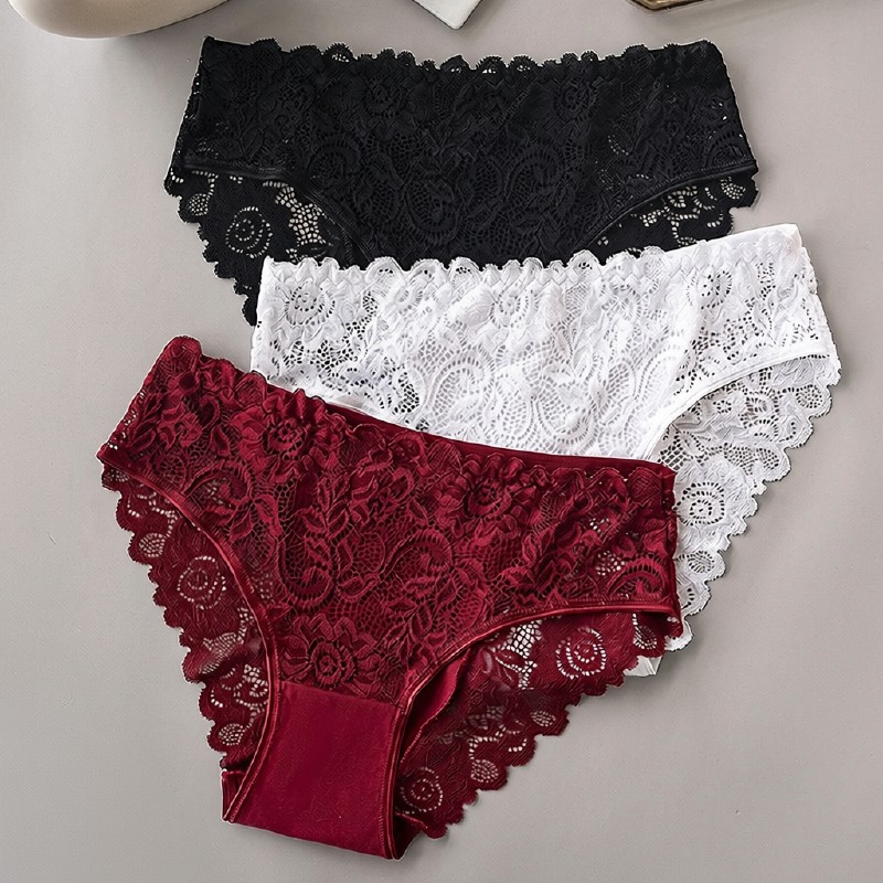 3 culottes dentelle