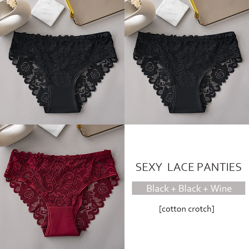 3 culottes dentelle