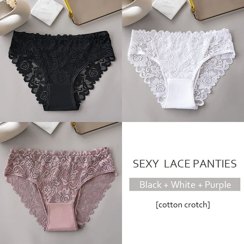 3 culottes dentelle