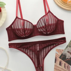 Ensemble de lingerie à rayures – Image 7