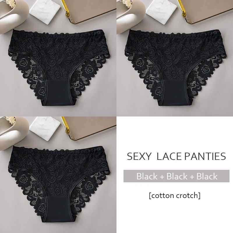 3 culottes dentelle